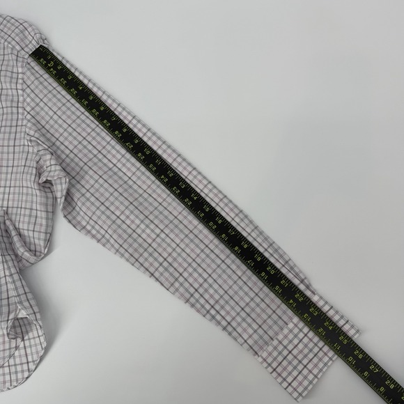 Ermenegildo Zegna Check Button Up Shirt Multicolor Cotton Mens Medium Tailored - Picture 10 of 10